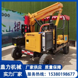 公路护栏打拔钻一体机厂家 全液压轮桩工机械